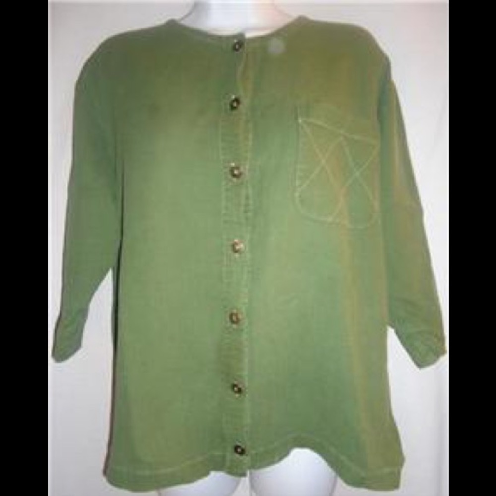 Women's Cindy Bai Green Top/Blouse Sz.M